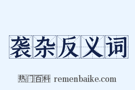 袭杂反义词是什么意思的图片